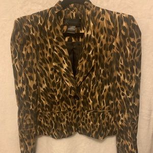Kardashian Kollection Leopard Print Fashion Blazer